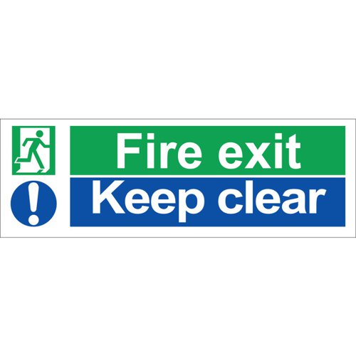 Fire+Exit+Keep+Clear+Rigid%2C+45cm+x+15cm