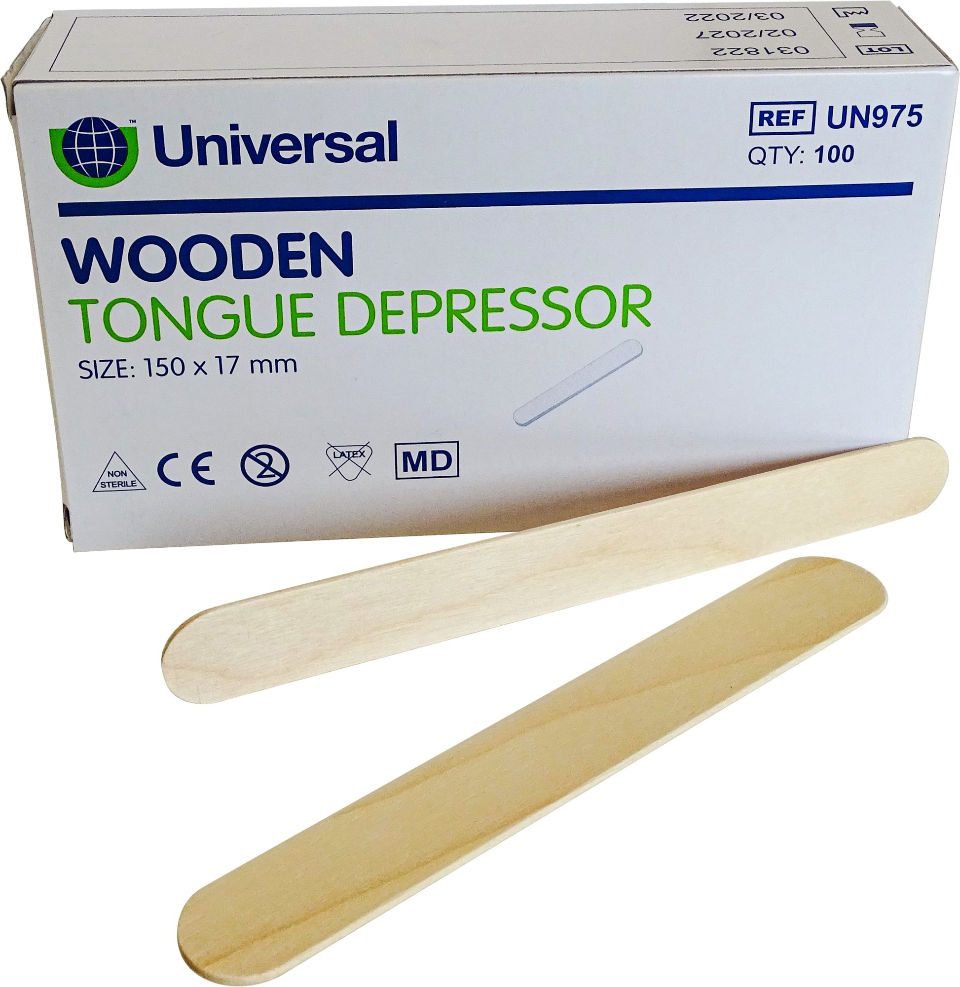 WOODEN TONGUE DEPRESSORS (100 PACK)