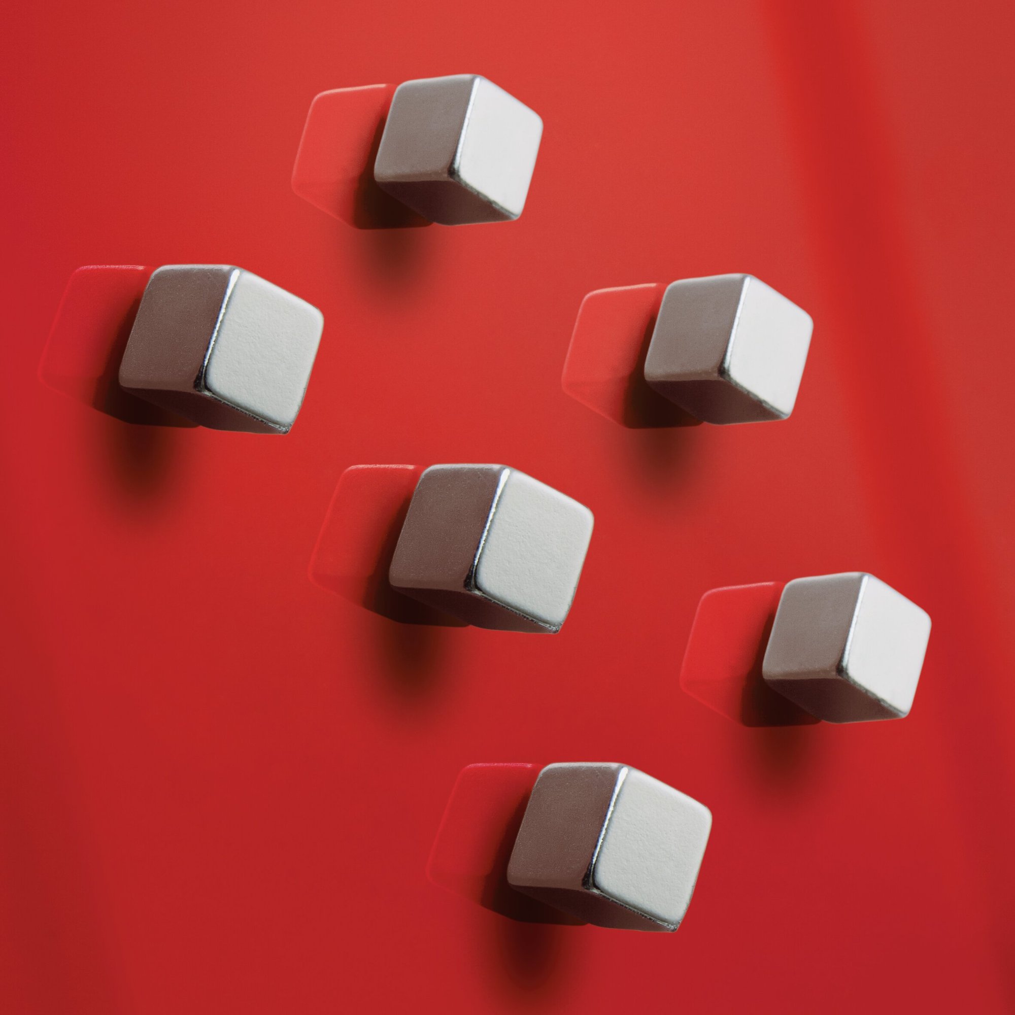 C5 SILVER CUBE MAGNETS - 10X10X10MM (6)