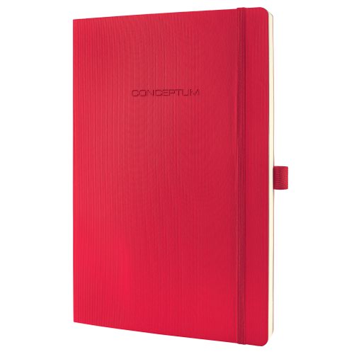 Sigel CONCEPTUM A4 Casebound Soft Cover Notebook Ruled 194 Pages Red CO315