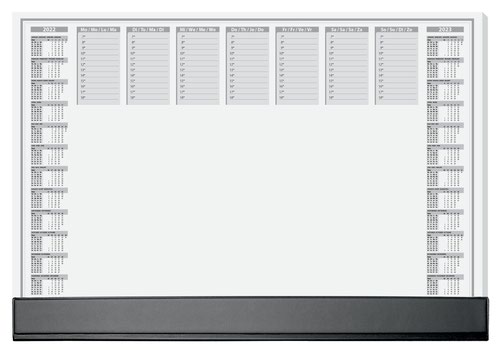 Desk Mats Sigel Paper Desk Pad Office with 2 Year Calendar and Weekly Planner 595x410mm 40 Sheets White with Black Protective Strip HO365