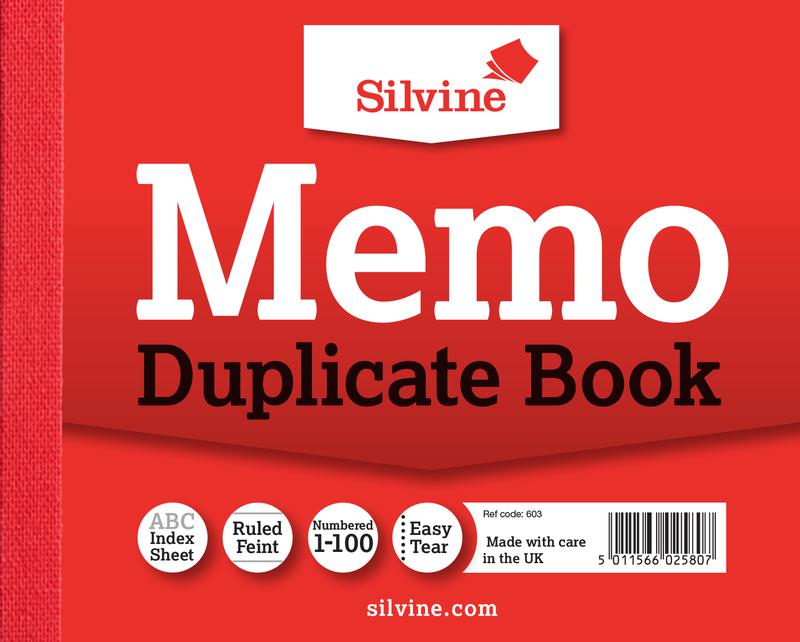 Silvine 102x127mm Duplicate Book Carbon Ruled 1-100 Taped Cloth Binding 100 Sets (Pack 12)