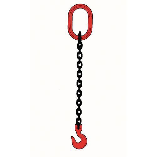 System 80 chain slings, 2m reach - with sling hooks, 7mm single chain System 80 chain slings, 2m reach - with sling hooks, 7mm single chain