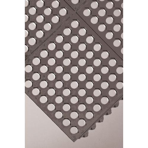 Rubber interlocking floor tiles - Grid surface Rubber interlocking floor tiles - Grid surface