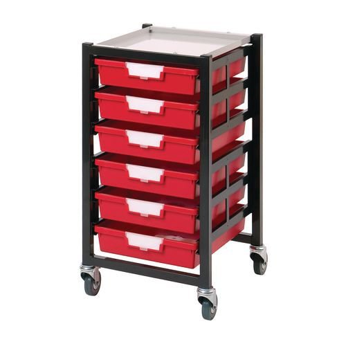Premium mobile tray storage racks, Low level - A4 size trays Premium mobile tray storage racks, Low level - A4 size trays