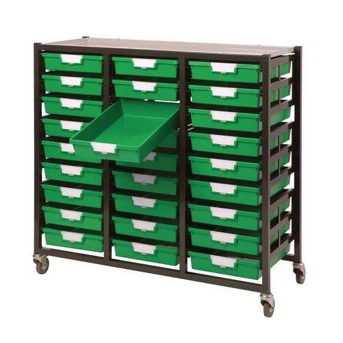 Premium mobile tray storage racks - A4 size trays 9 shallow traysper column in 2 or 3 cloumn units Premium mobile tray storage racks - A4 size trays 9 shallow traysper column in 2 or 3 cloumn units