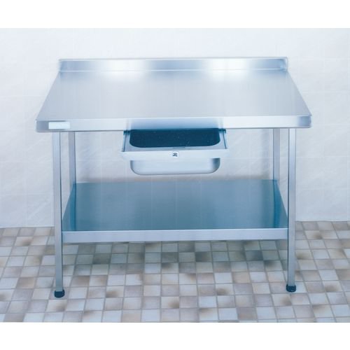 Stainless steel food preparation tables with upstand Stainless steel food preparation tables with upstand