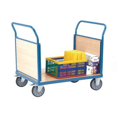 Fetra snag-free platform trucks with two panel ends, 1200 x 800mm, 1200 x 800mm Fetra snag-free platform trucks with two panel ends, 1200 x 800mm, 1200 x 800mm