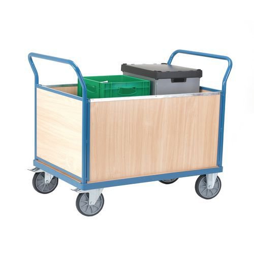 Fetra snag-free platform trucks with two panel ends and two sides, 1200 x 800mm Fetra snag-free platform trucks with two panel ends and two sides, 1200 x 800mm