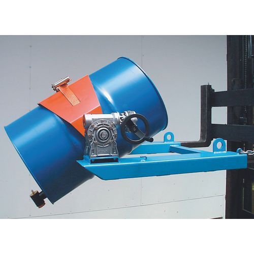 Drum tilter & hoist, loop chain operation Drum tilter & hoist, loop chain operation