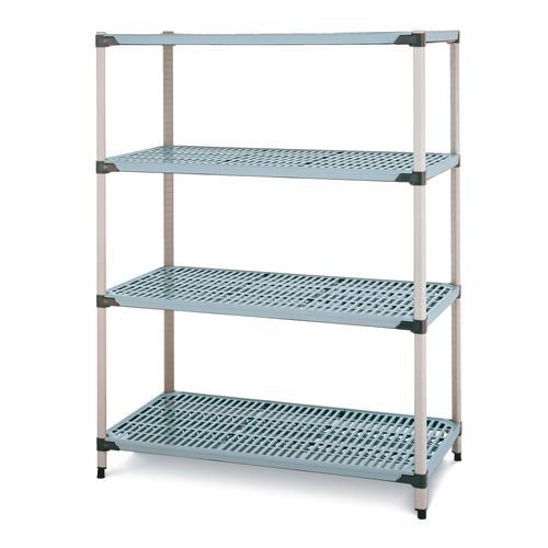 Metromax Q™ polymer shelving - 4 shelf unit- Starter bays Metromax Q™ polymer shelving - 4 shelf unit- Starter bays