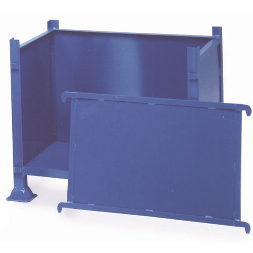 Steel box pallets with detachable panel - Solid sides Steel box pallets with detachable panel - Solid sides