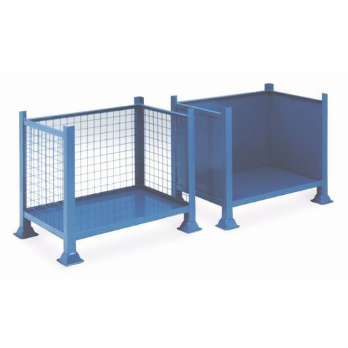 Steel box pallets with open front - Solid sides Steel box pallets with open front - Solid sides