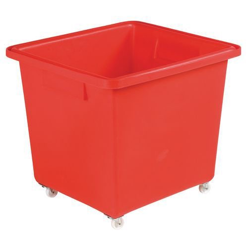 Slingsby nesting plastic container trucks, 203L, 640mm height, red Slingsby nesting plastic container trucks, 203L, 640mm height, red