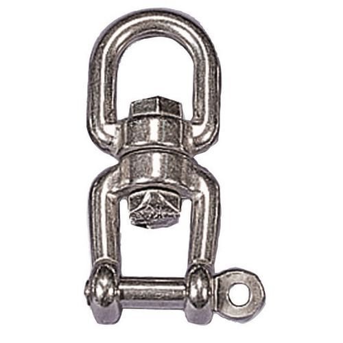 Stainless steel swivel links - Eye to jaw, 6mm link dia. Stainless steel swivel links - Eye to jaw, 6mm link dia.