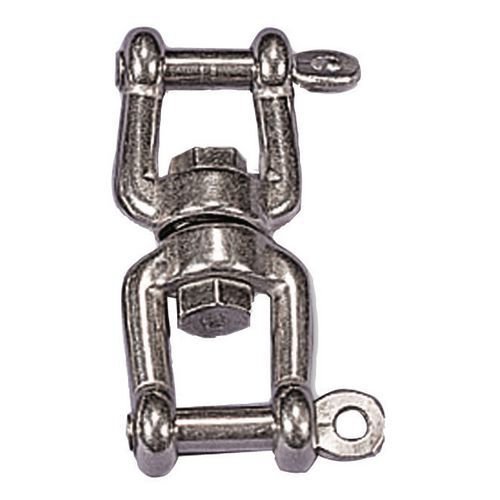 Stainless steel swivel links - Jaw to jaw, 6mm link dia. Stainless steel swivel links - Jaw to jaw, 6mm link dia.