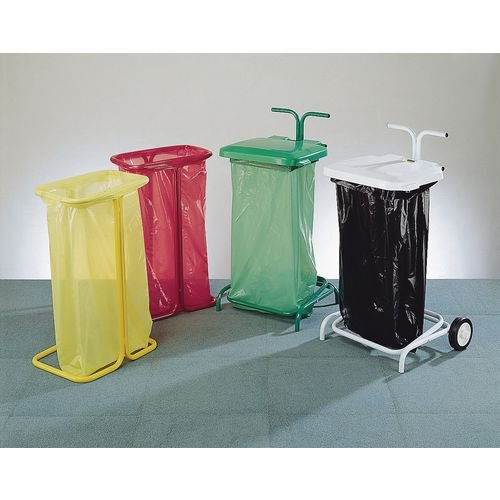 Colour coded sackholders freestanding open top Colour coded sackholders freestanding open top
