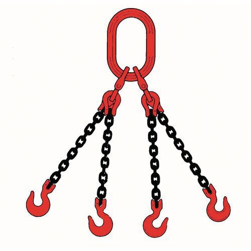 Kuplex grade 8 and 10 chain slings - extra metre reach, four legs Kuplex grade 8 and 10 chain slings - extra metre reach, four legs