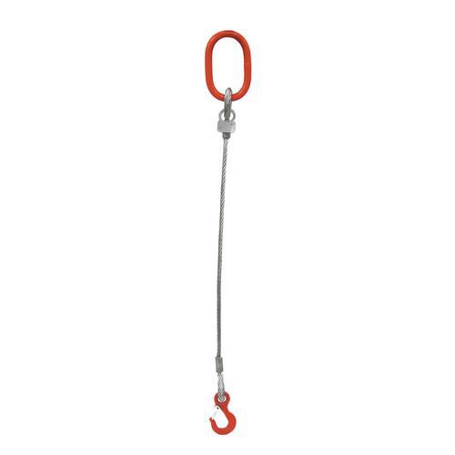 Wire rope slings - Single leg sling 10mm dia. rope Wire rope slings - Single leg sling 10mm dia. rope
