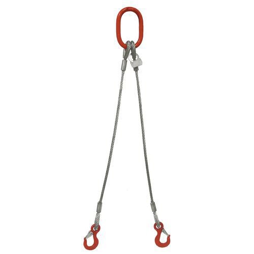 Wire rope slings - Two leg sling 6mm dia. rope Wire rope slings - Two leg sling 6mm dia. rope