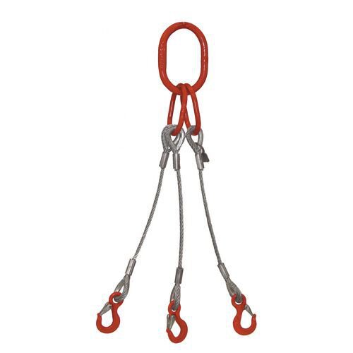 Wire rope slings - Three leg sling 6mm dia. rope Wire rope slings - Three leg sling 6mm dia. rope