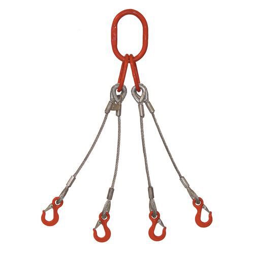 Wire rope slings - Four leg sling 13mm dia. rope Wire rope slings - Four leg sling 13mm dia. rope