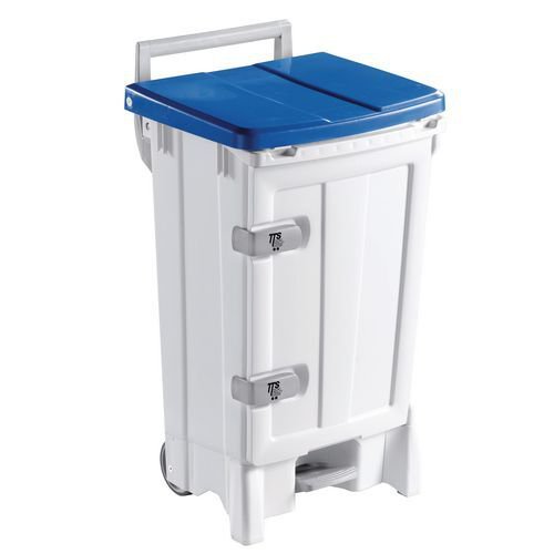 Front opening mobile hygiene sackholder with pedal, blue Front opening mobile hygiene sackholder with pedal, blue