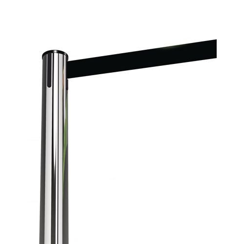 Tensabarrier® Advance retractable belt barrier system - standard 50mm web post - Stainless steel post Tensabarrier® Advance retractable belt barrier system - standard 50mm web post - Stainless steel post