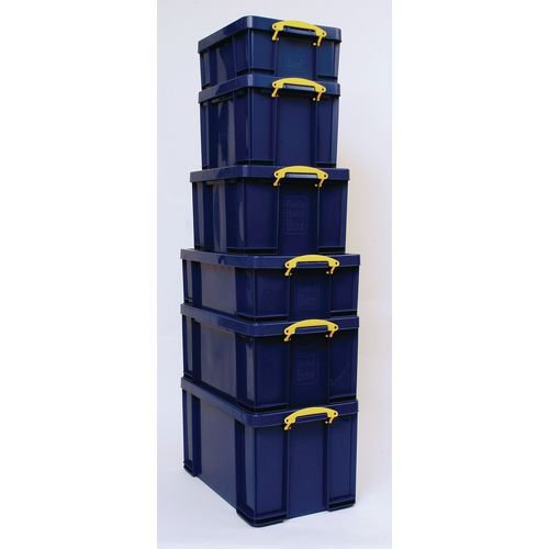 Opaque blue Really Useful Box® containers Opaque blue Really Useful Box® containers