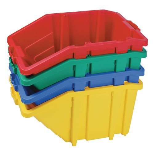 Large storage containers with hinged lids - Sold singly - Choice of four colours Large storage containers with hinged lids - Sold singly - Choice of four colours