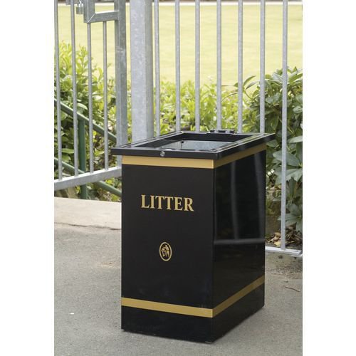 Open top victorian style outdoor litter bin Open top victorian style outdoor litter bin