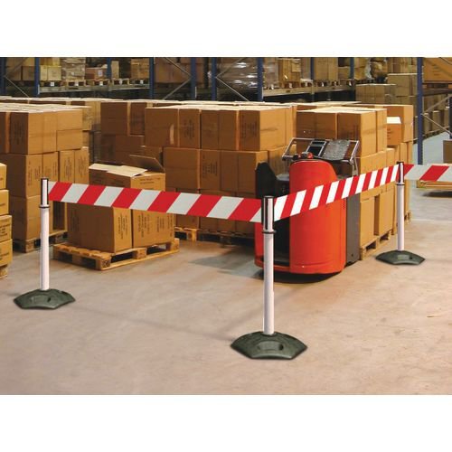 Tensabarrier® Heavy duty facility retractable belt barrier - Wide 150mm Tensabarrier® Heavy duty facility retractable belt barrier - Wide 150mm