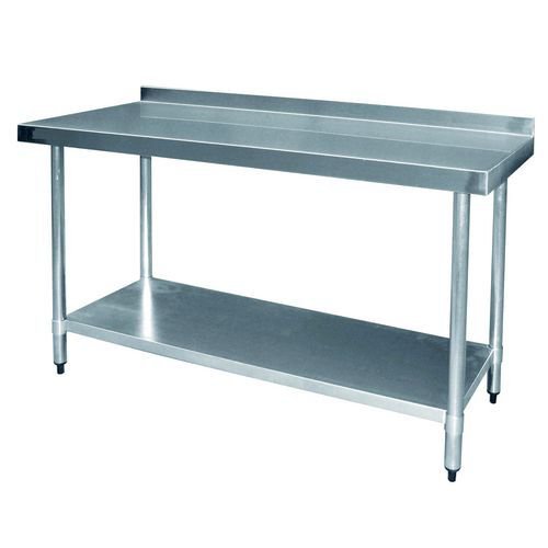 Value stainless steel top preparation tables with 60mm upstand Value stainless steel top preparation tables with 60mm upstand
