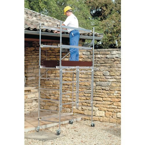 Folding mobile work platform and tower - Standard platform with additional kit to give platform height 1800mm Folding mobile work platform and tower - Standard platform with additional kit to give platform height 1800mm