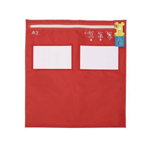 Modular mailing pouchesA3 red, internal volume flat Modular mailing pouchesA3 red, internal volume flat