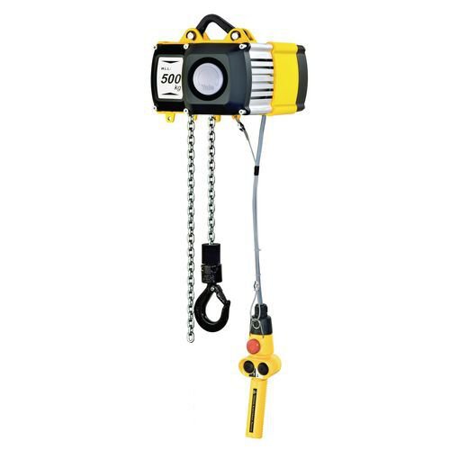 Electric chain hoists - With hook suspension, 500kg dual speed Electric chain hoists - With hook suspension, 500kg dual speed