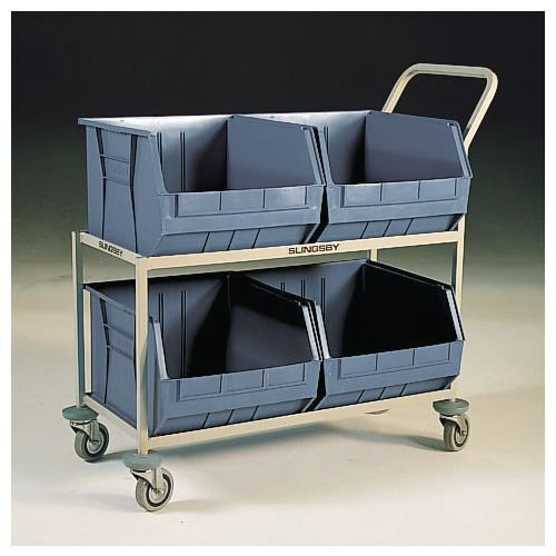 Mobile small parts bin storage trolleys - Four bin Mobile small parts bin storage trolleys - Four bin