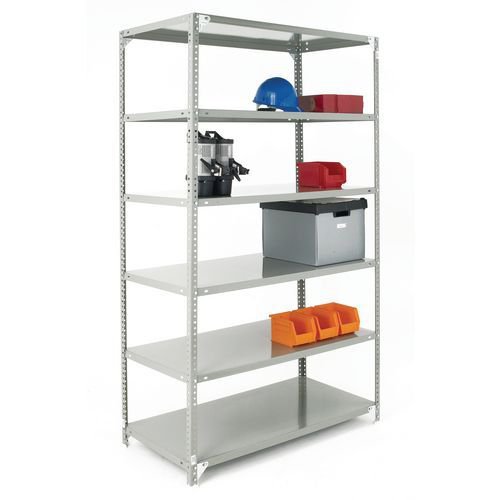 Bolted open access steel shelving - up to 100kg - 1200mm wide - in a choice of 2 heights and 3 depths Bolted open access steel shelving - up to 100kg - 1200mm wide - in a choice of 2 heights and 3 depths