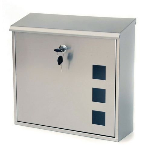 Aire post box with window - Stainless steel Aire post box with window - Stainless steel