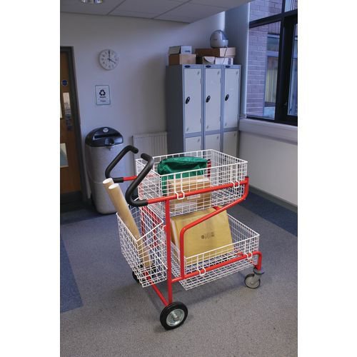 Slingsby standard large mailroom trolley with sliding basket Slingsby standard large mailroom trolley with sliding basket