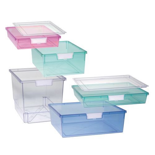 Premium white racks with transparent trays - Additional trays (pack of 6) Premium white racks with transparent trays - Additional trays (pack of 6)