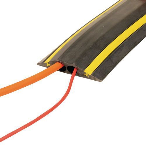 Hi-vis Industrial cable protectors - 2 x 23mm circular channels Hi-vis Industrial cable protectors - 2 x 23mm circular channels