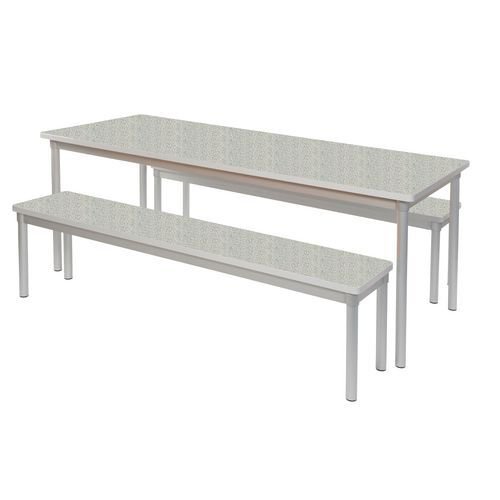 Fixed leg bench seat for rectangular canteen table Fixed leg bench seat for rectangular canteen table