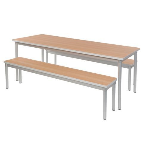 Fixed leg bench seat for rectangular canteen table Fixed leg bench seat for rectangular canteen table