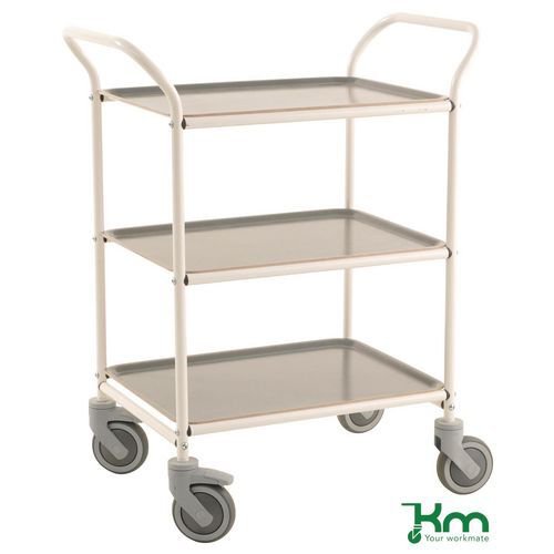 Konga three tier service trolleys with removable non-slip surface trays Konga three tier service trolleys with removable non-slip surface trays