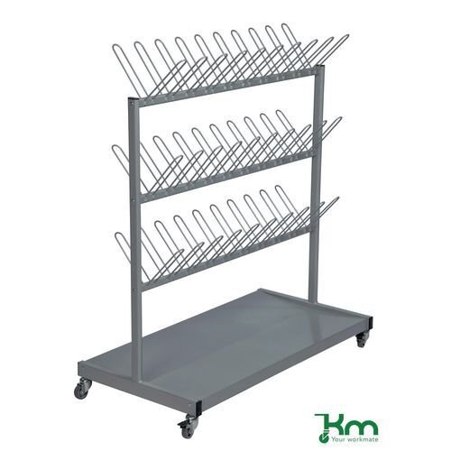 Mobile rectangular shoe and boot racks Mobile rectangular shoe and boot racks