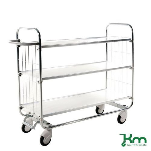 Konga flexible shelf trolleys with central locking Konga flexible shelf trolleys with central locking