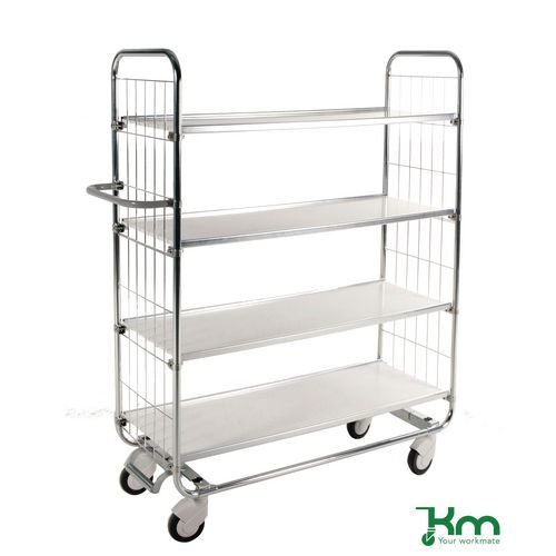 Konga flexible shelf trolleys with central locking Konga flexible shelf trolleys with central locking