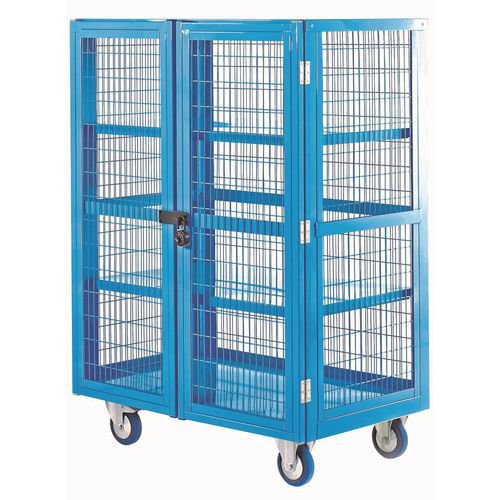 Mesh sided shelf trucks, with doors Mesh sided shelf trucks, with doors