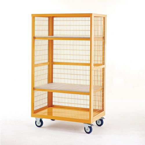 COSHH hazardous Boxwell® mesh sided shelf trucks - open front COSHH hazardous Boxwell® mesh sided shelf trucks - open front